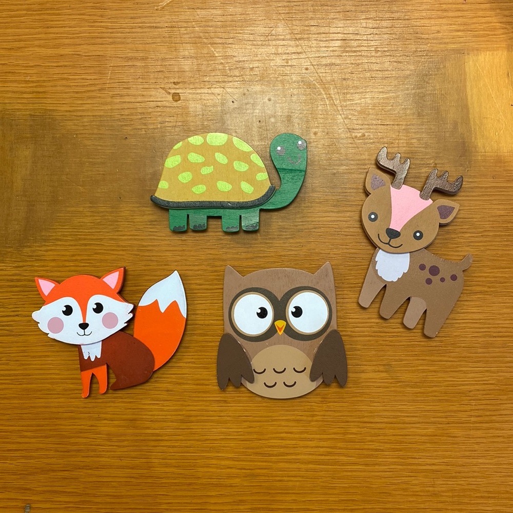 4 Woodland Animal Magnets